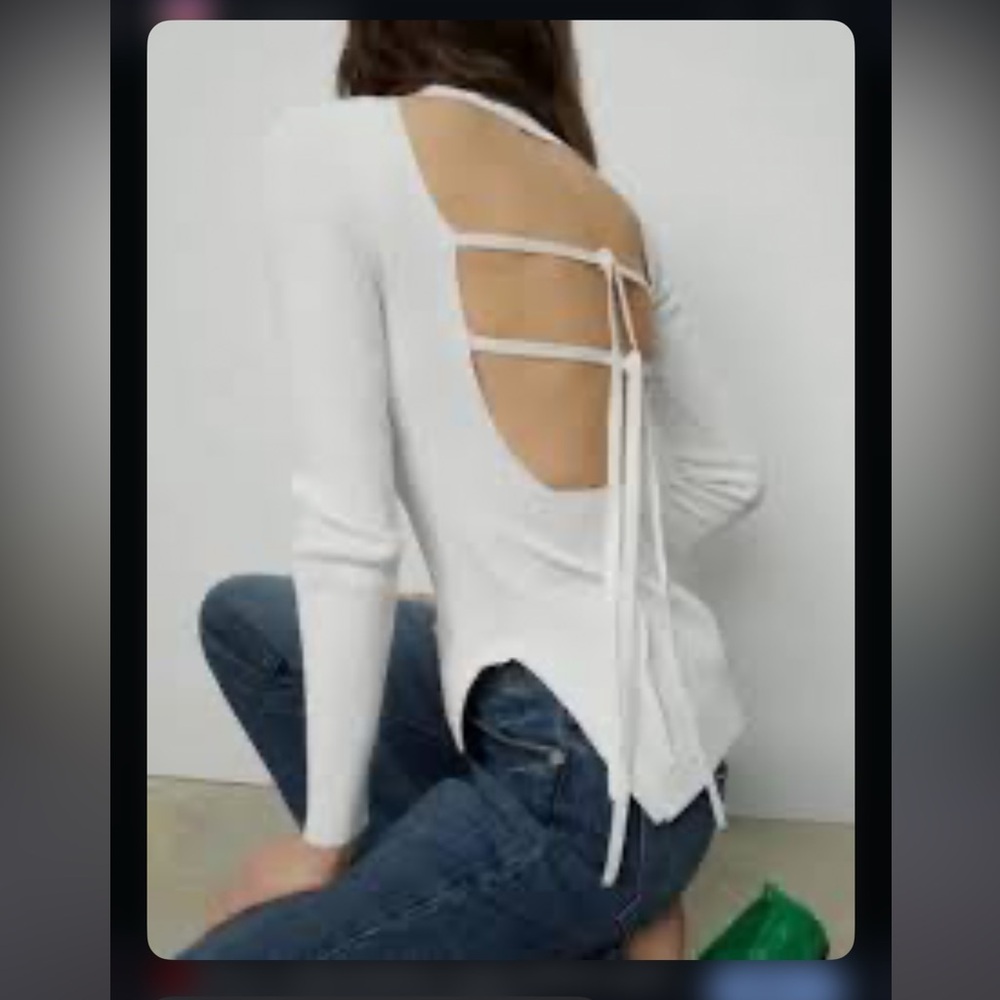 Zara backless knit top